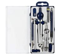 9Pc Geometria Set Metallo Geometria Precisione Strumento per Studente Circle