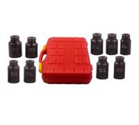 9pcs 1/2" drive Deep 6 Sided Impact Socket Set 29/30/31/32/33/34/35/36/38mm