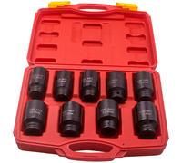 BFO Set di bussole ad impatto metriche 29-38 mm 9 pz 1/2" drive profonde 6 punte per dadi mozzo
