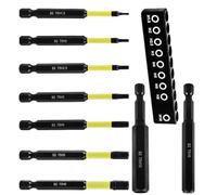 9pcs Chiavi A Brugola A Testa Esagonale Lunga Set Punte Da Trapano Da 1/4 Pollici H 1.5 A H10 75mm Lungo Strumento Potere Cacciavite Bit Strumento Tecnico