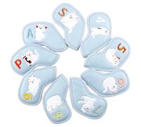 9pcs Cover Iron Head Pattern Cats Pattern Protective Case Protective Head Protector Club Club Coprone Protezione per Graffi