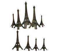 9pcs Eiffel Tower Iron Sculpture Tower Tower Cake Topper Figurina di
