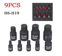 9Pcs Esagonale Cacciavite Punta 1/4 3/21.6cm Guida Presa Bit Mano Strumenti
