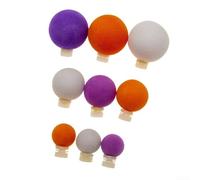 9PCS EVA perline da pesca per rilevamento sciopero e sospensione peso in fiumi e torrenti (viola+bianco+arancione)