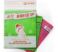9pcs Genuine coreano/asiatico esfoliante bagno asciugamani per massaggio della pelle (verde 6 pezzi, rosso 3 pezzi) asciugamano originale coreano italiano, rimozione secchi, cellule morte della pelle