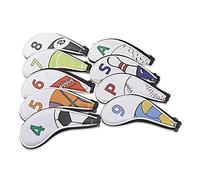 9pcs Golf Iron Head Cover con Cerniera Golf Club Testa Cover Putter Protector Golf Headcover protettiva durevole Club Protettivo Morbido Durevole Portatile