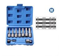 9PCS Kit Estrattore Viti Rotte HSS per 3/8 Pollici Avvitatore Strippato Bullone