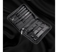 9pcs Nail Clipper Set Household Stainless Steel Ear Spoon Manicure Cutters Portable Manicure Nail Scissors Clipper Trimmers Set,A (A)
