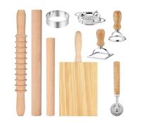 9Pcs Pasta Creazione Set Strumenti IN Legno Mattarello Gnocchi Board Ravioli