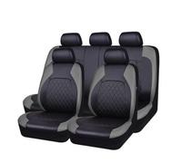 9Pcs Pelle Auto Set coprisedili, Per Opel Grandland X 2017 2018 2019 2020 2021 2022 2023 2024 Pelle Impermeabile Set Completo Copri-Sedile Fodere Anteriori e Posteriori Set Coprisedili,Grey
