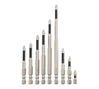 9pcs PH2 Punte per Cacciavite Magnetico Lega Acciaio Lungo Set per Cacciaviti Manuali Driver di Potenza Strumenti 25 50 65 70 75 90 100 120 150mm Anti Slip Anti Camout Alta Coppia