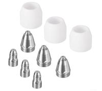 9pcs Plasma Cutter Ugelli ed Elettrodi Kit con Coppe Sindone per Applicazioni Efficienti di Taglio Dei Metalli