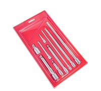 9pcs Professionale Socket Asta di Prolunga con Testa Girevole Acciaio Heavy Duty 1/4 "3/8" 1/2" Drive per Chiave a Cricchetto Presa Asta di Prolunga per Montaggio Mobili