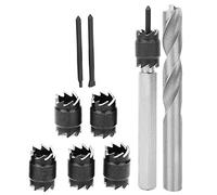 9Pcs Spot Weld Cutter Set, High Speed Steel Spot Welding Drill Bit Kit with Double Sided Blade for Auto Body Repair, Includes 5 Sawtooth Cutters and 3 Drill Bits