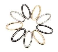 9Pcs Spring Snap Clips Molla Rotonda O Ring Anelli Ovali Moschettone Ovale Clip a Scatto per Gioielli da Borsa e Fai da Te(#3)