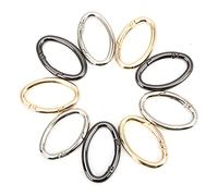 9Pcs Spring Snap Clips Molla Rotonda O Ring Anelli Ovali Moschettone Ovale Clip a Scatto per Gioielli da Borsa e Fai da Te(#2)