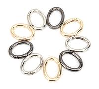 9Pcs Spring Snap Clips Molla Rotonda O Ring Anelli Ovali Moschettone Ovale Clip a Scatto per Gioielli da Borsa e Fai da Te(#1)