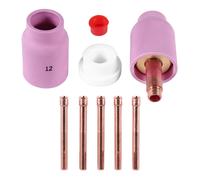 9Pcs Tig Saldatura Torcia Lungo Gas Lenti Alumina Coppa per WP17 WP18 WP26 Tig