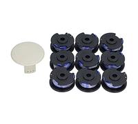 9Pcs Trimmer Spool Line with Cap Replacement Parts Fit for Ryobi 18/24/40V Lawn Mower