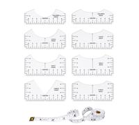 9pcs Tshirt Ruler Guide for Vinyl Alignment, T Shirt Rulers to Center