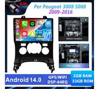 9''Per Peugeot 3008 5008 2009~16 Navigation Car Play Autoradio GPS Android 14 BT