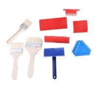 9Pezzi Rullo Pittura Pattern In Gomma Rullo Finti Grani Pennello Per Pittura