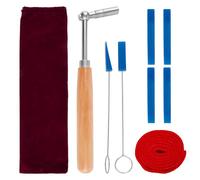 9pz Kit per l'Accordatura Pianoforte, Set di Utensili Professionali per Piano Inclusi Chiave Accordatura Smorzi Manico Smorzi Gomma Fascia Temperamento Feltro Rosso & Borsa Stoccaggio