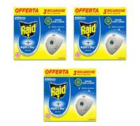 9pz Ricariche diffusore Raid Night & Day con sabbia contro zanzare no profumo