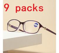9Set da Donna Ovale Telaio Occhiali da Lettura Classico 1.50 2.50 3.00 3.50