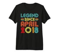 9th Birthday Idea Legend Since April 2018 9 Years Old Bday Maglietta Premium