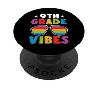 9th Grade Back To School Sunglasses Vibes Retro First Day PopSockets PopGrip Adesivo