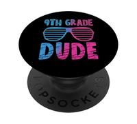 9th Grade Dude First Day Back to School Occhiali da sole PopSockets PopGrip Adesivo