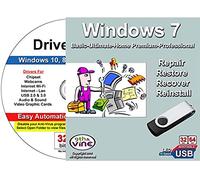 9th & Vine USB Compatibile con Windows 7 32-64 bit Tutte le versioni Professional, Home Premium, Ultimate, Basic & 2019 Drivers. Installare su Factory Fresh, Recuperare, Riparare e Ripristinare Boot Disc. Fix PC