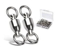 9Tong Girelle con Cuscinetti a Sfera Connettore ad Alta Resistenza Acciaio Inossidabile Anelli Saldati Solidi Canne girevoli Pesca d'Acqua Dolce in Acqua salata 25pcs 507lbs