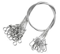 9Tong Girelle Terminali da pesca in linea Terminali da pesca in acciaio ad alta resistenza Pesca in acqua salata Terminali in filo d'acqua dolce Esche #6 70lb 11.8in 30pcs