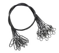9Tong Leader per Pesca in Acciaio Inossidabile con Alte Resistenze Rig per Mare Salato Leader con Moschettone Pesante Fili per Cose da Pesca e Linea Nichel Nero #5 60lb 11.8in 30pcs