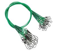 9Tong Terminali in acciaio per acqua salata Pesca Rig Terminali in filo metallico per impieghi gravosi Esche Terminali da pesca ad alta resistenza Acqua dolce #5 60lb 11.8in 30pcs