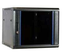 9U Patchkast - Wandkast 19"" met glazen voordeur, (BxDxH) 600x600x500mm (19-6609)