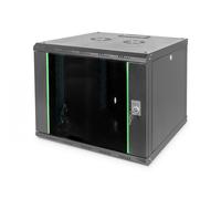 9U wall mounting cabinet, Unique 509x600x600 mm, color black (RAL 9005)