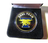 9US Navy Seal Team Cinque Moneta di Sfida W/Presentazione Scatola