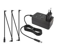 9Volt 1500mA Alimentazione 9V 1.5A Adattatore di Alimentazione Centro Negativo per BOSS Zoom Chitarra Multi Effetti Pedale per Casio Donner Pianoforte Tastiera con Cavo 5 Way Daisy Chain Cord Anti-Hum