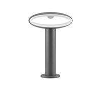 9W-LED BOLLARD LAMP WITH LAP SHADE-DARK GREY BODY-IP54-3000K - Calda - 018946