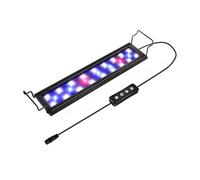 9W Luce per Acquario, 28-48cm Lampada LED con Timer, Dimmerabile e Staffa Regola