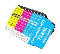 9X 18XL Multipack Compatibile con Epson 18XL Epson 18 XL Cartucce per Expression Home XP-215 XP-225 XP-302 XP-305 XP-312 XP-315 XP-322 XP-325 XP-402 XP-405 XP-412 XP-415 XP-422 XP-425, 3C/3M/3Y