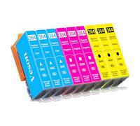 9x 364XL Cartucce per stampante compatibili con le cartucce HP 364XL per Photosmart 5520/10, 6510/20, 7510/20, Deskjet 3520, 3070A, 3522, Officejet 4610, 4620, 4622 (3 Ciani, 3 Gialli, 3 Magenta)