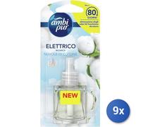 9x Bundle Ambi-Pur Spina Ricarica 20 Ml. Nuvole Di Cotone