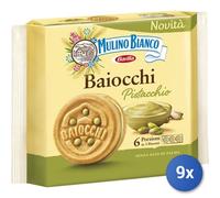 9x Bundle Mulino Bianco Biscotti Baiocchi Gr 168 Pistacchi