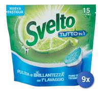 9x Bundle Svelto Tabs Lavastoviglie 15 Pezzi Nature Classico Made In Italy