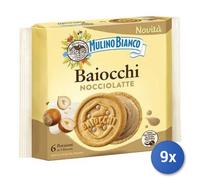 9x Multipack Mulino Bianco Biscotti Baiocchi Nocciolata Gr 168
