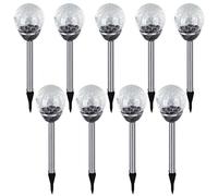 9x Sfera LED Lampada Solare Luce Sferica Acciaio Inox da Giardino